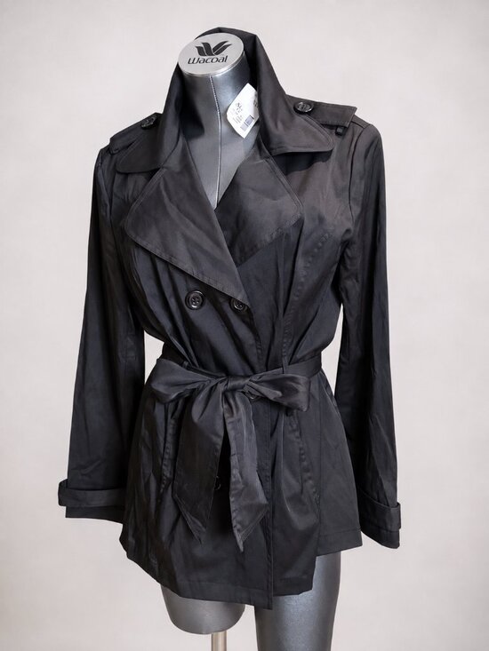Studio 1940 Jackets & Blazers - NWT Studio 1940 Black Belted Trench Coat Jacket XL Classic Lightweight